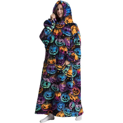 Jamie Oversized Long Blanket Hoodie Autumn Winter Fleece